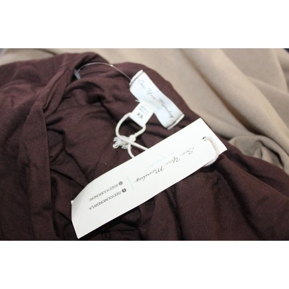 NWT See You Monday Womens Juniors Brown Short Sleeve Stretch Dress XS - Picture 5 of 5